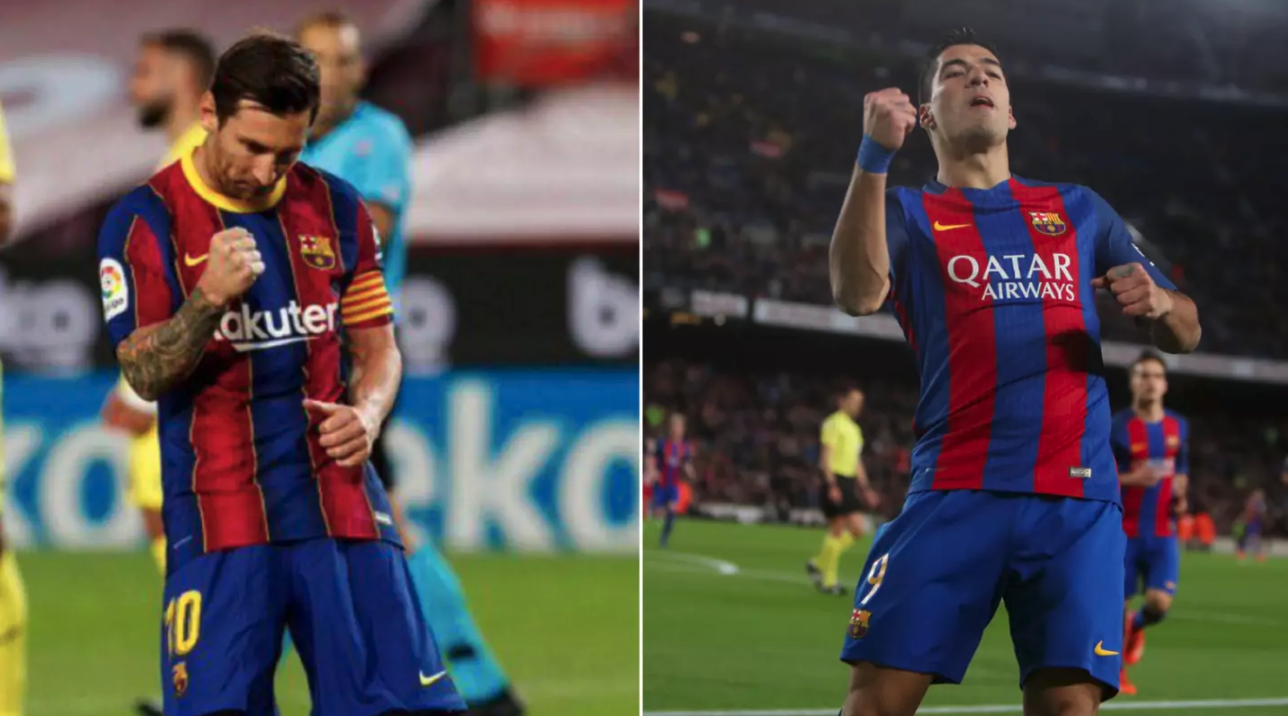 ميسي يحتفل على طريقة لويس سواريز في لقاء فياريال بالدوري الإسباني